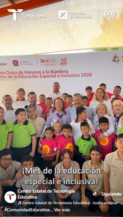 Ceremonia cívica por el Mes de la Educación Especial e Inclusiva.