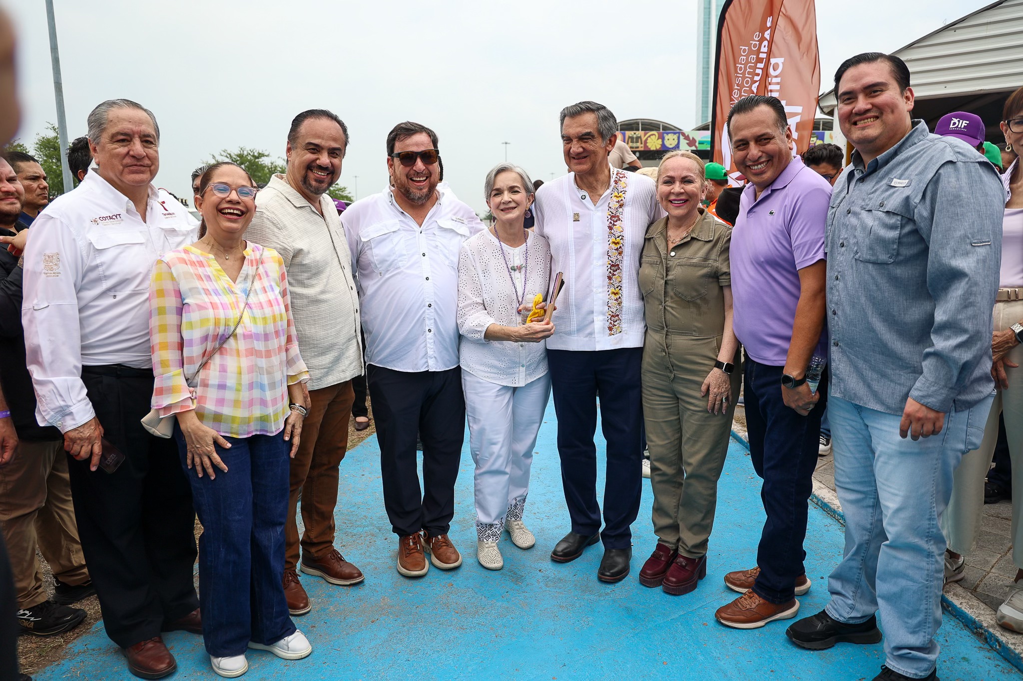 Miguel Ángel Valdez García, secretario de Educación de Tamaulipas, acompañó al gobernador Américo Villarreal Anaya y a su esposa, la presidenta del DIF Tamaulipas, María de Villarreal, a las actividades y stands en #DIFZania